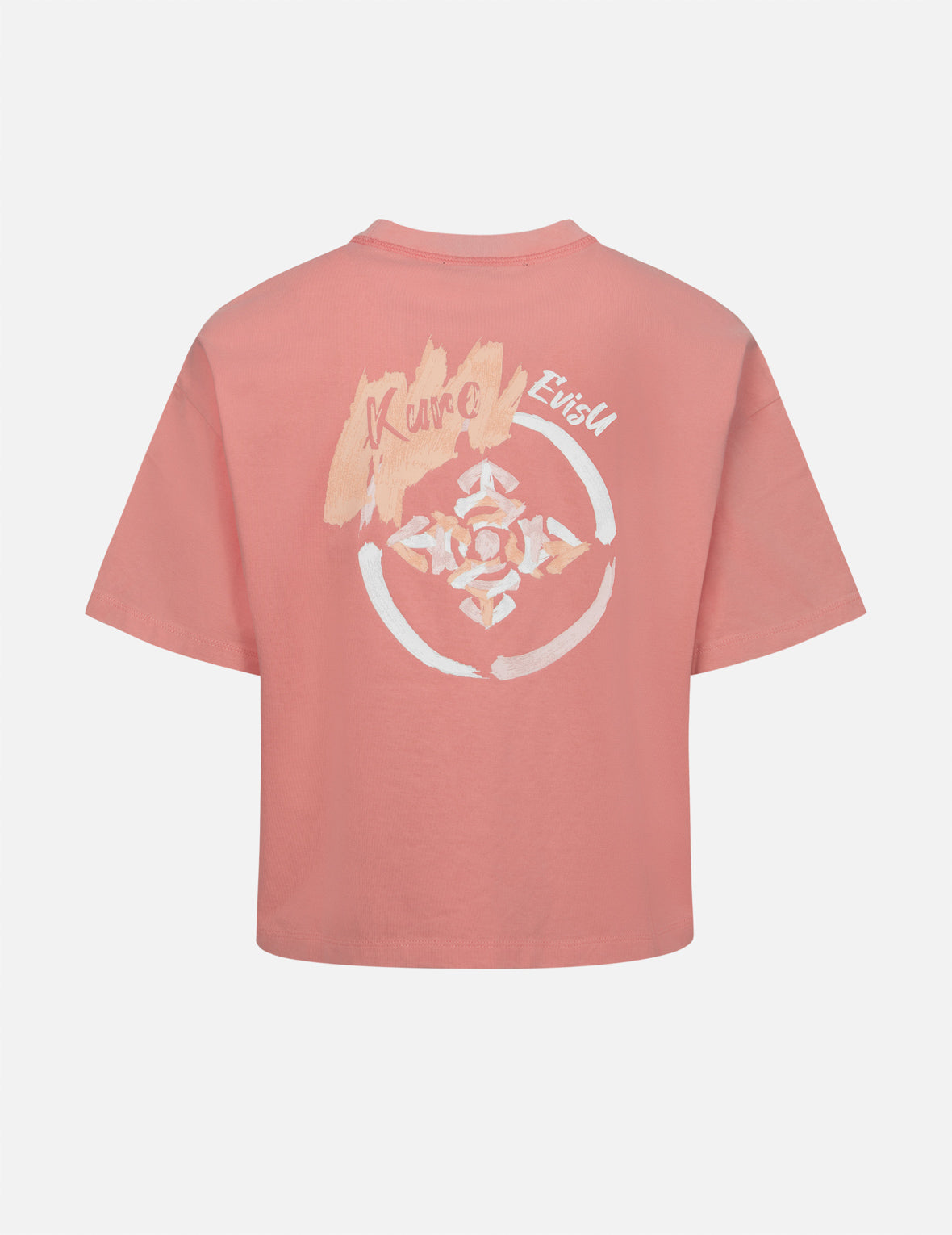 Brush Art Kamon Logo Printed Cropped T-shirt