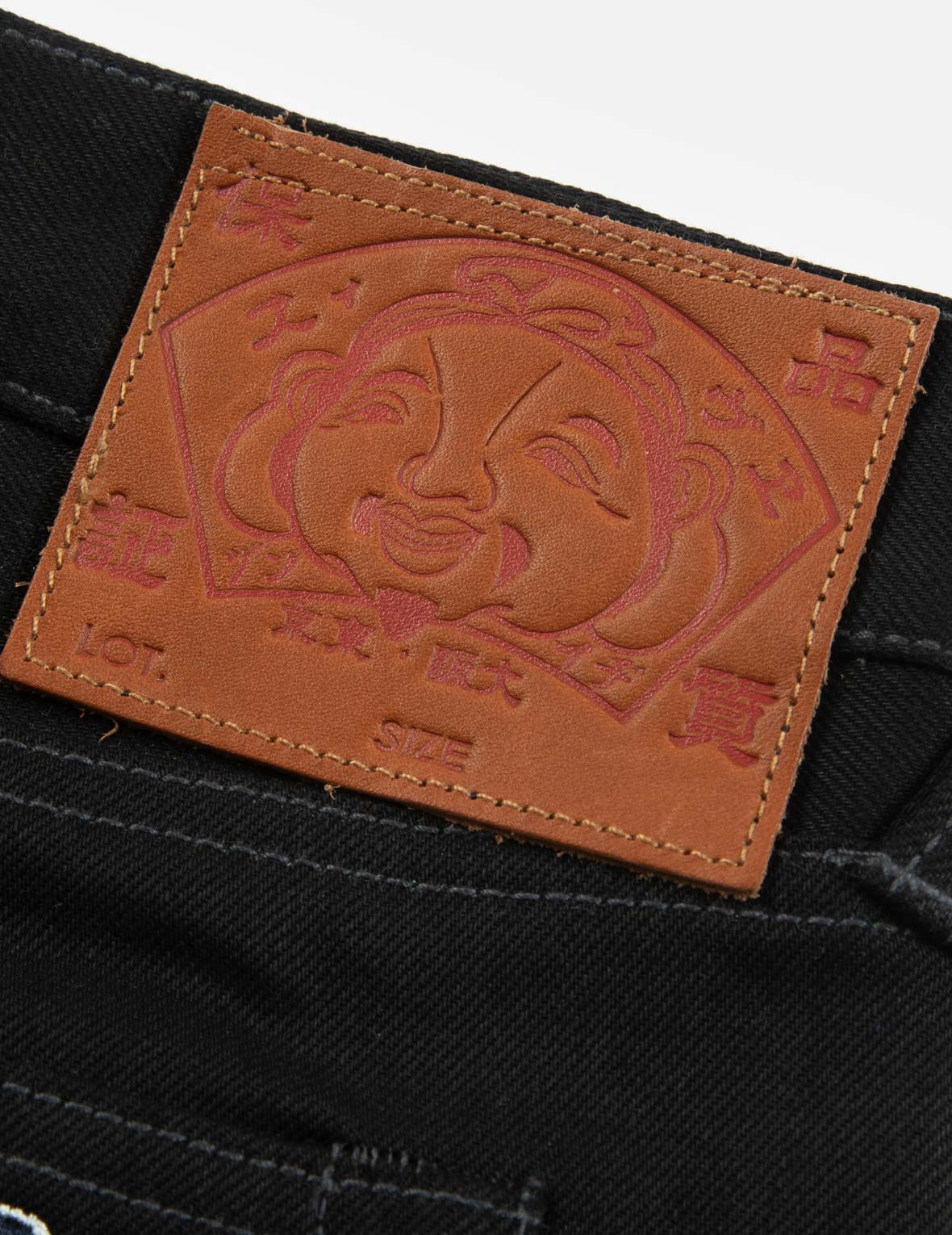 Samurai and Seagull Embroidery Denim Shorts