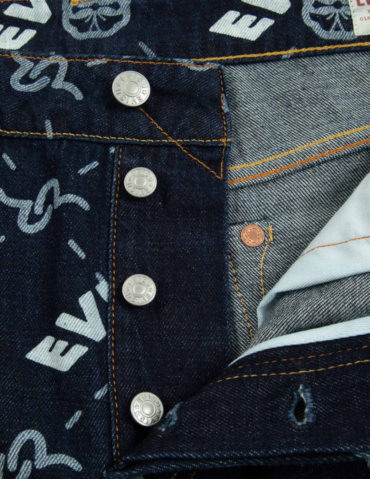 Monogram Print Denim Shorts