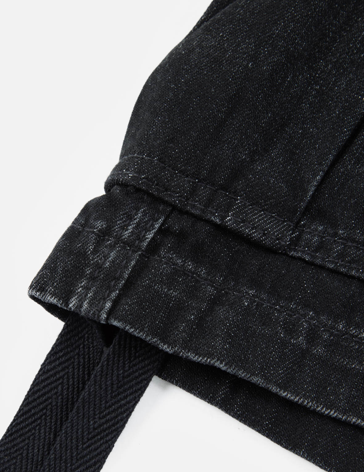 Seagull Print Cargo Denim Shorts