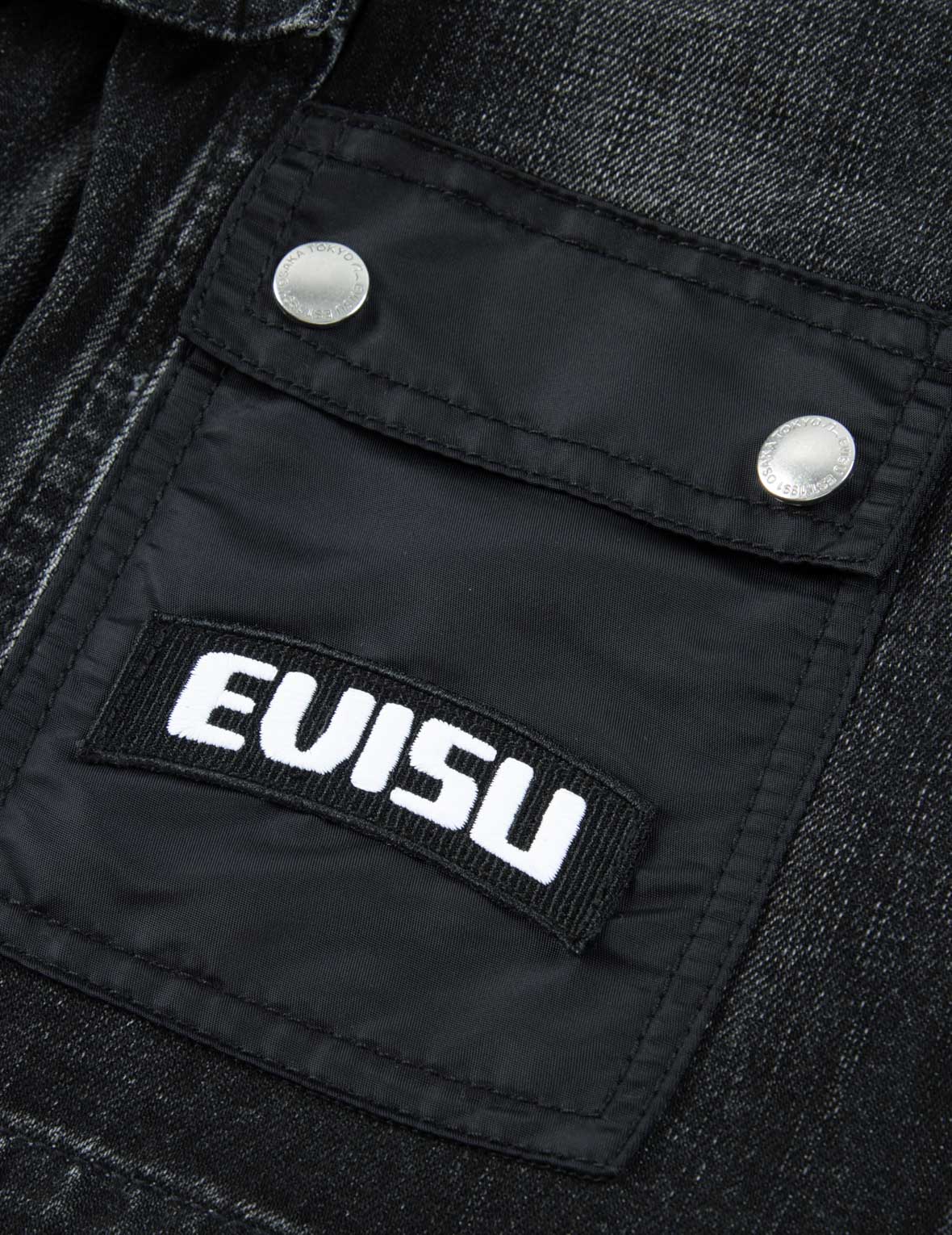 Seagull Print Cargo Denim Shorts