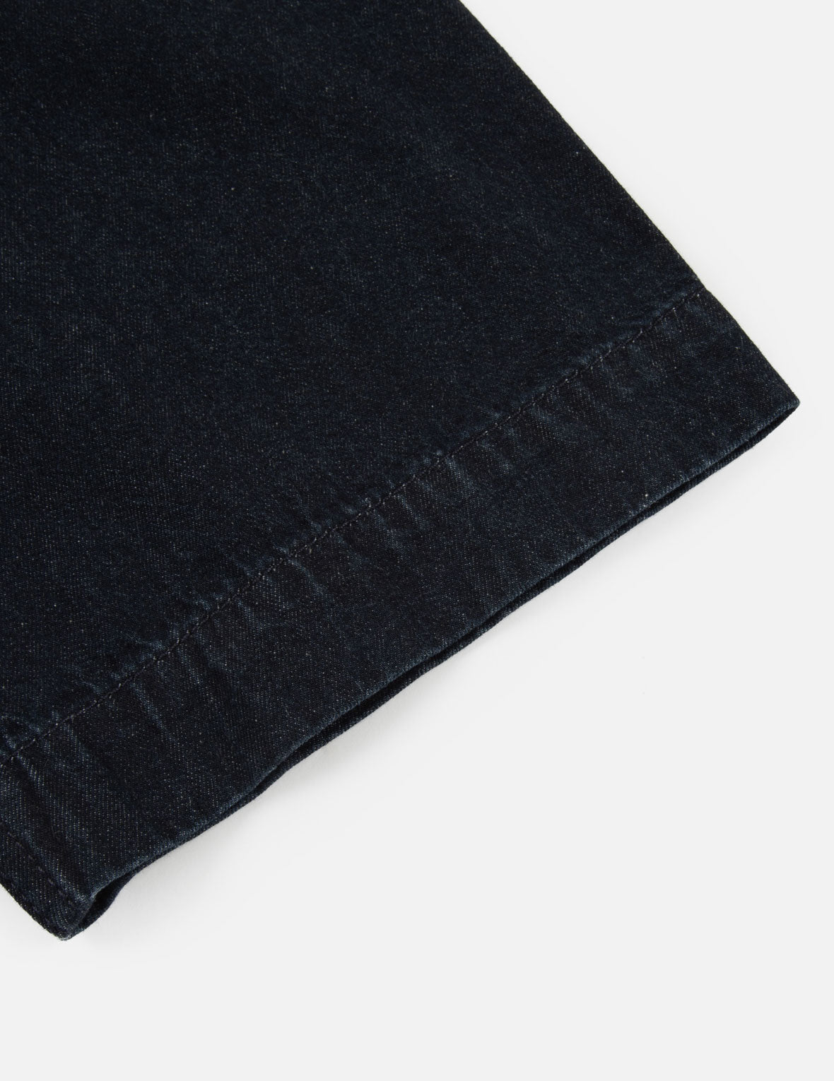 Kamon and Logo Print Oversized Denim Short-Sleeves Shirt