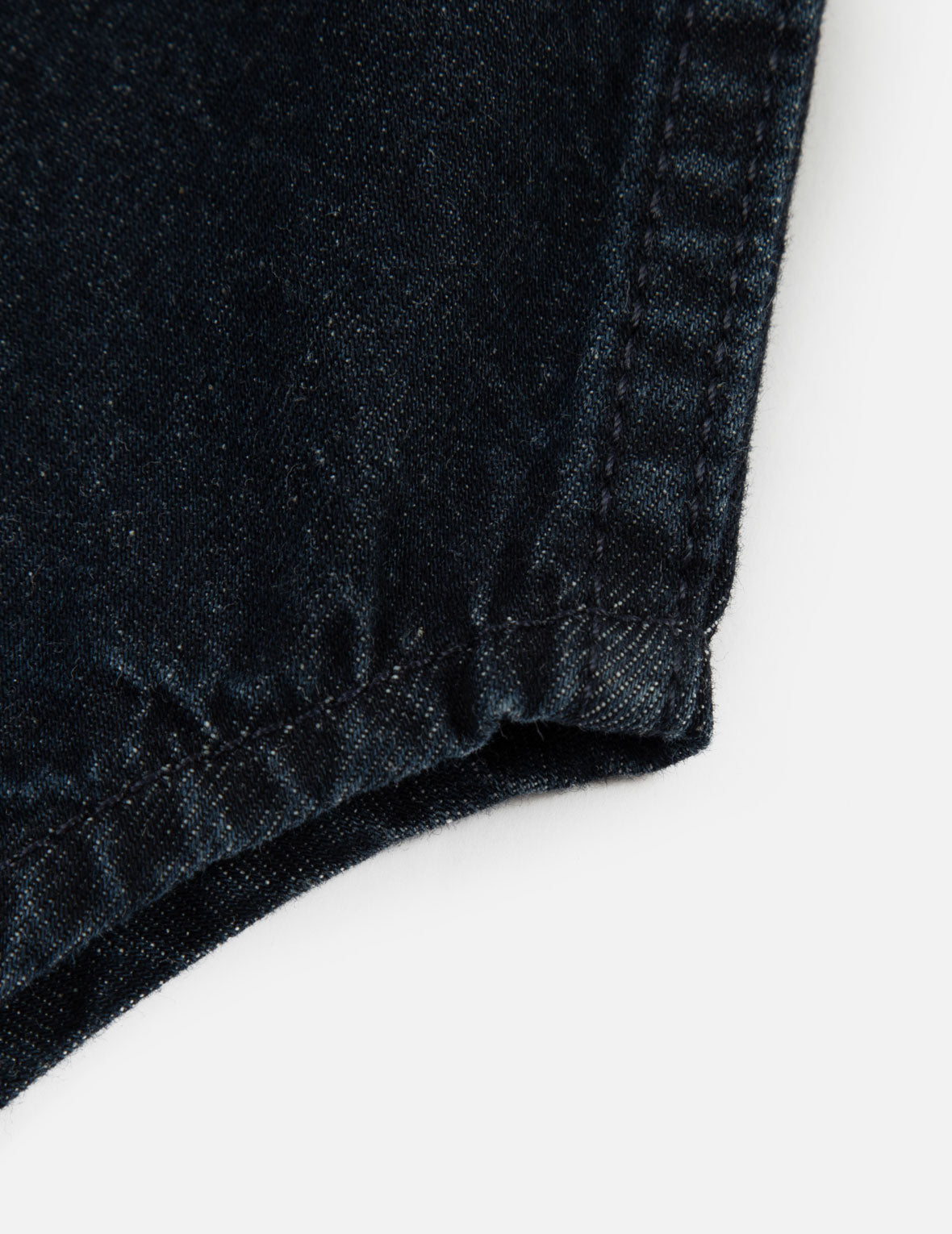 Kamon and Logo Print Oversized Denim Short-Sleeves Shirt