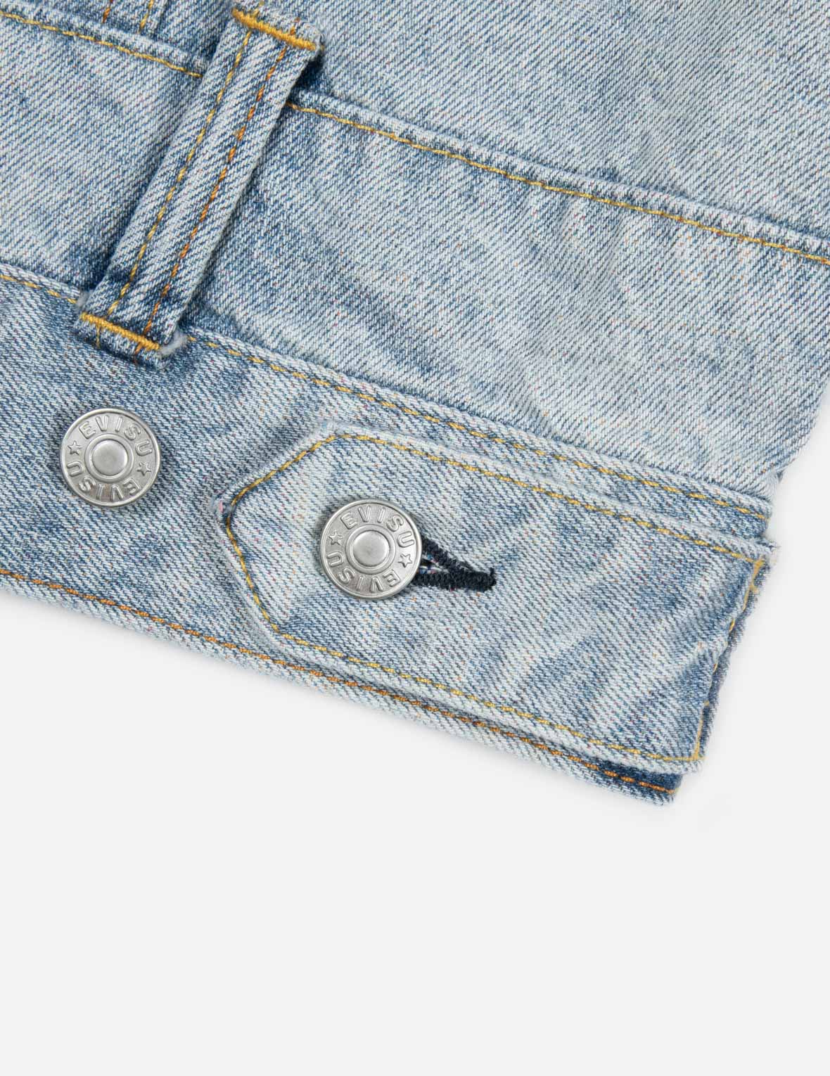 解构风格彩纱海鸥宽版牛仔外套