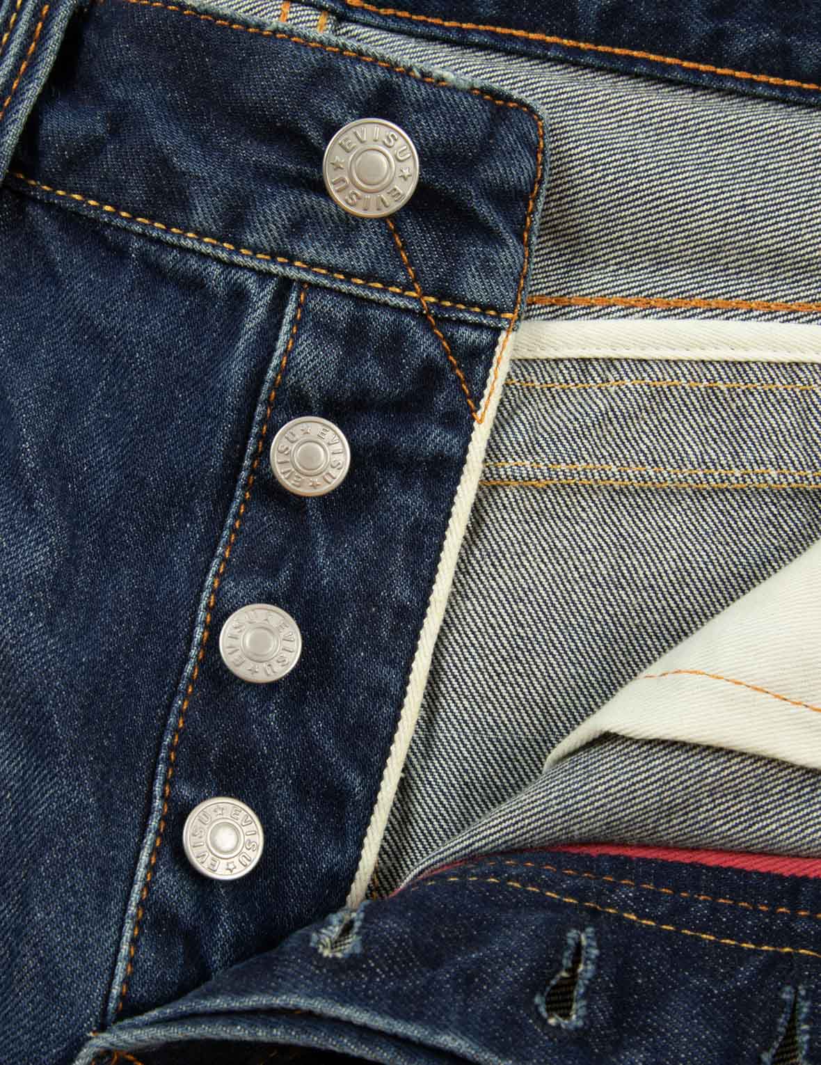 花札达摩大M及刺绣窄脚牛仔裤 #2017