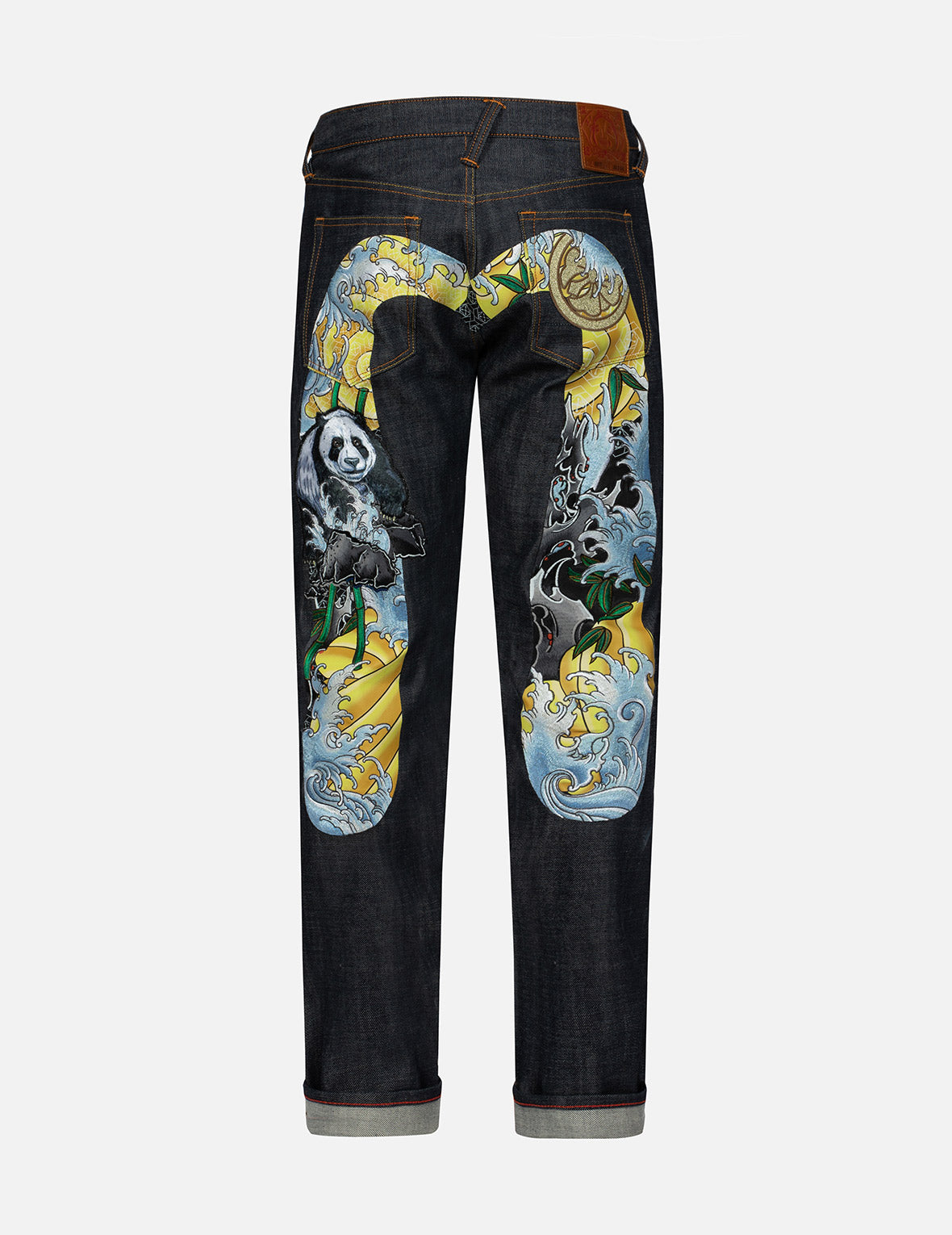 Panda Daicock Embroidery Taper Fit Jeans #2017