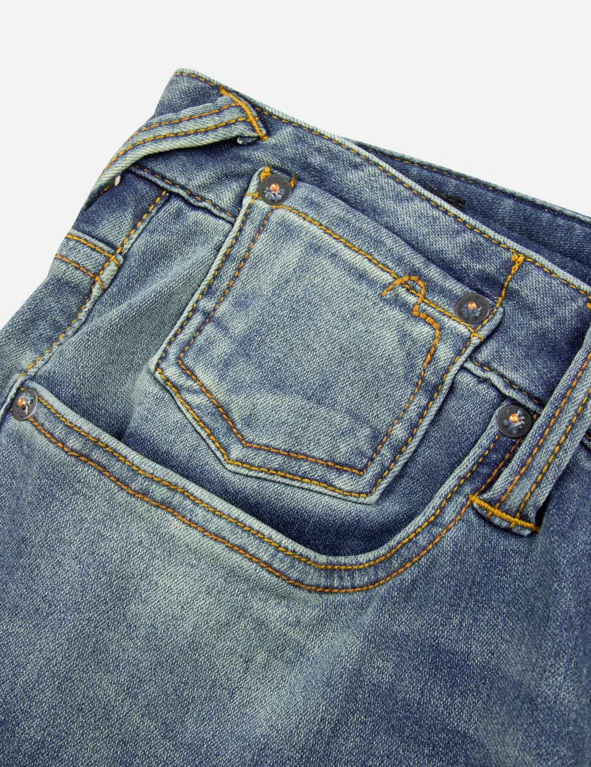 Multi-logo Daicock Print Taper Fit Denim Jeans #2017