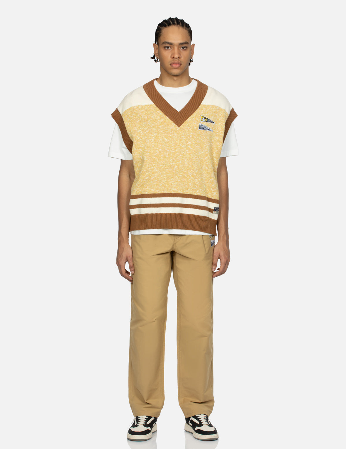 黑桃达摩提花时尚版型针织背心