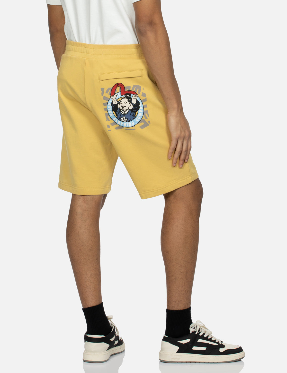 Playful Godhead Print Regular Fit Sweat Shorts