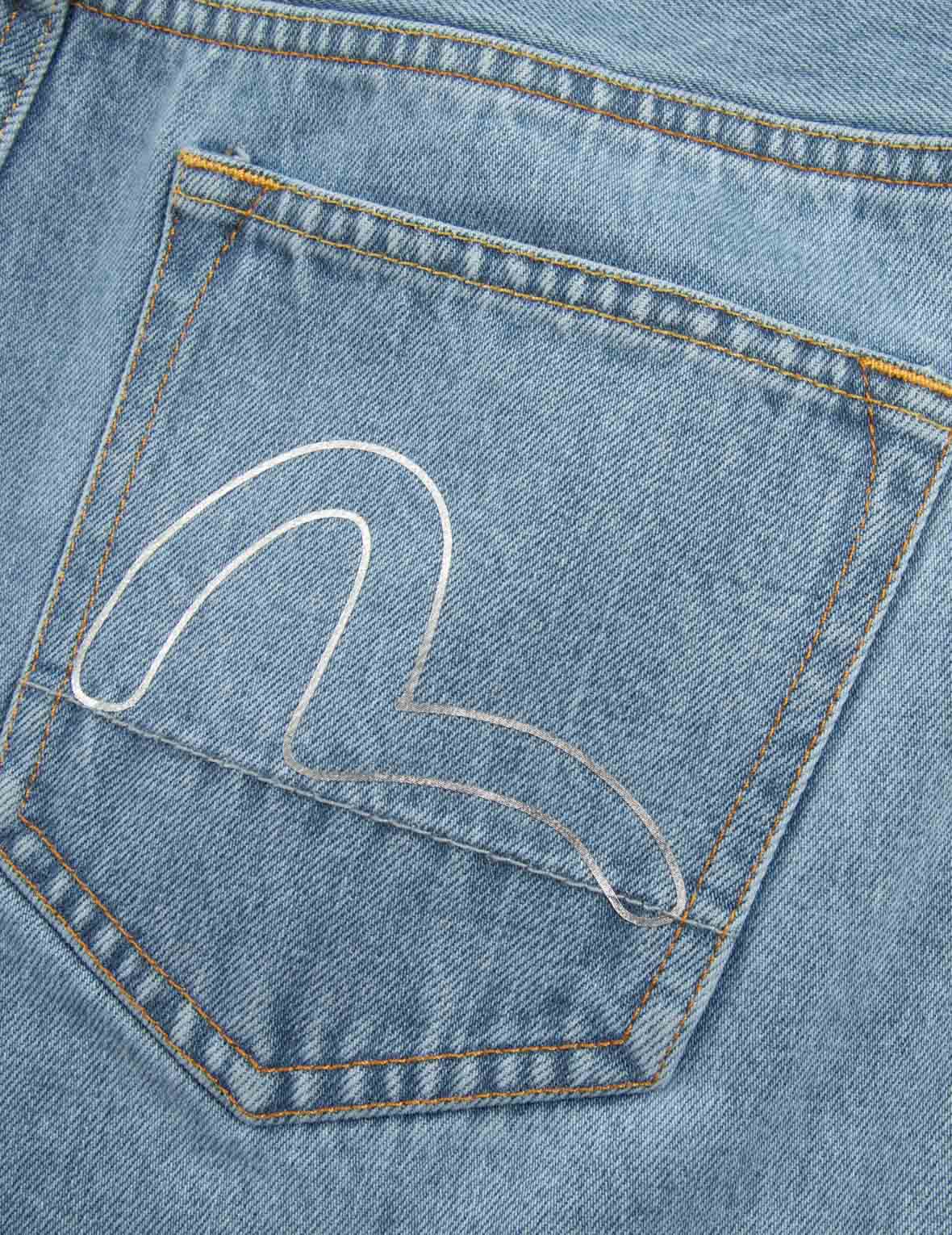Crystal Embellished and Seagull Hollow-out Fashion Fit Denim Jeans
