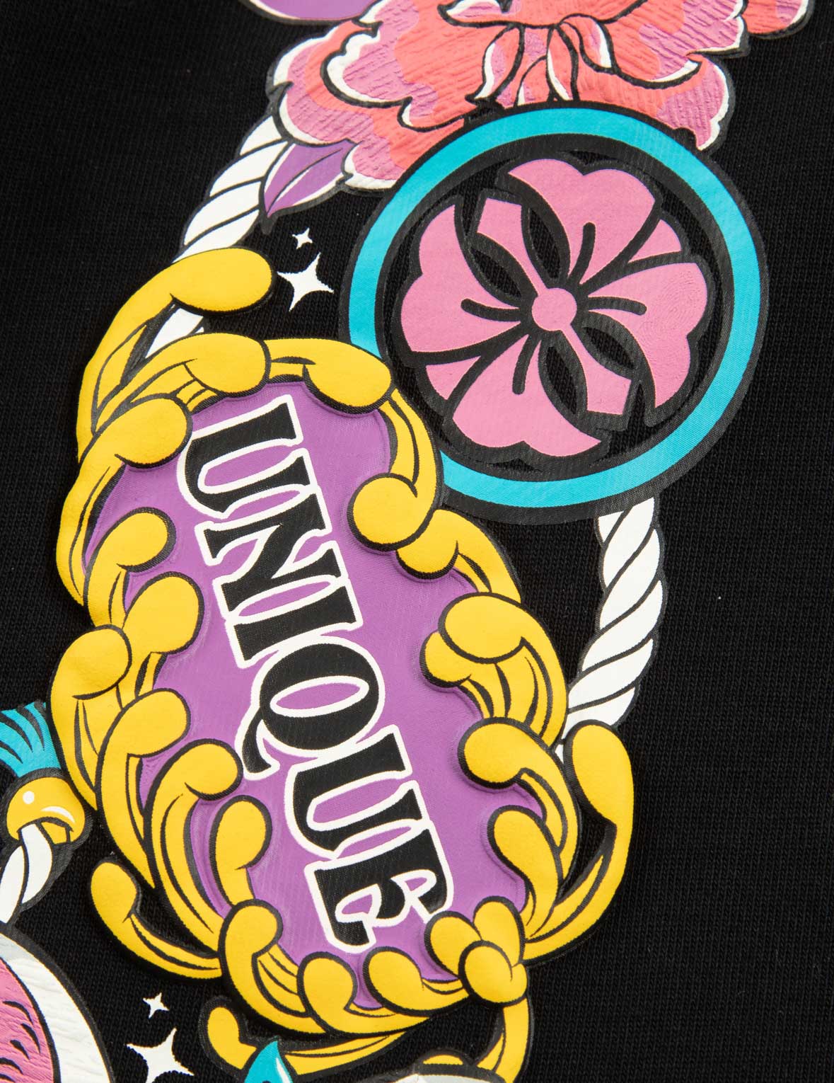 Daruma and Fortune Cat Print Daicock Loose Fit Sweatpants