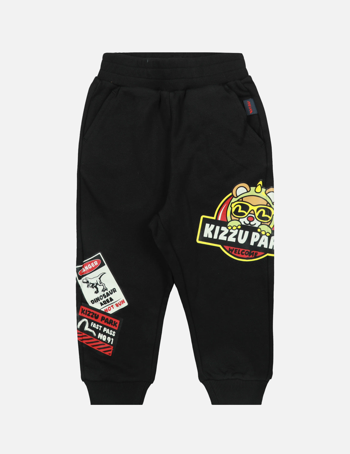 Dinosaur Park Sign Print Regular Fit Sweatpants
