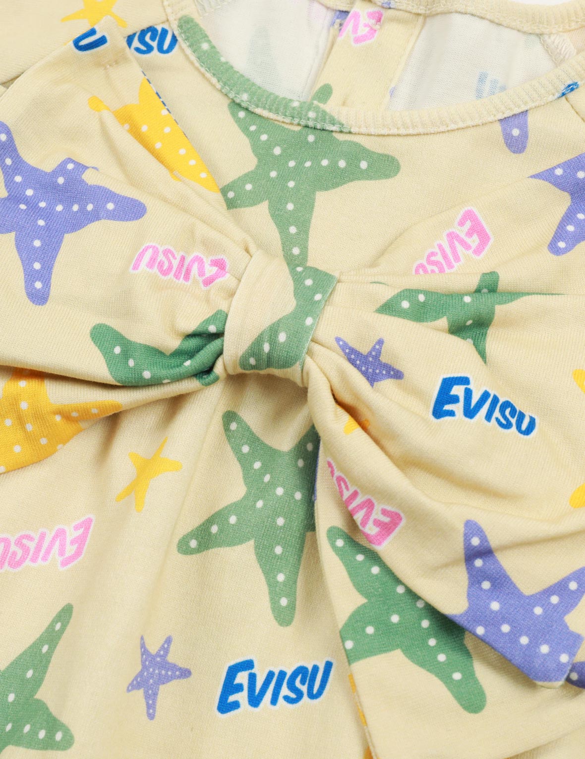 Allover Logo and Starfish Print Regular Fit Dress