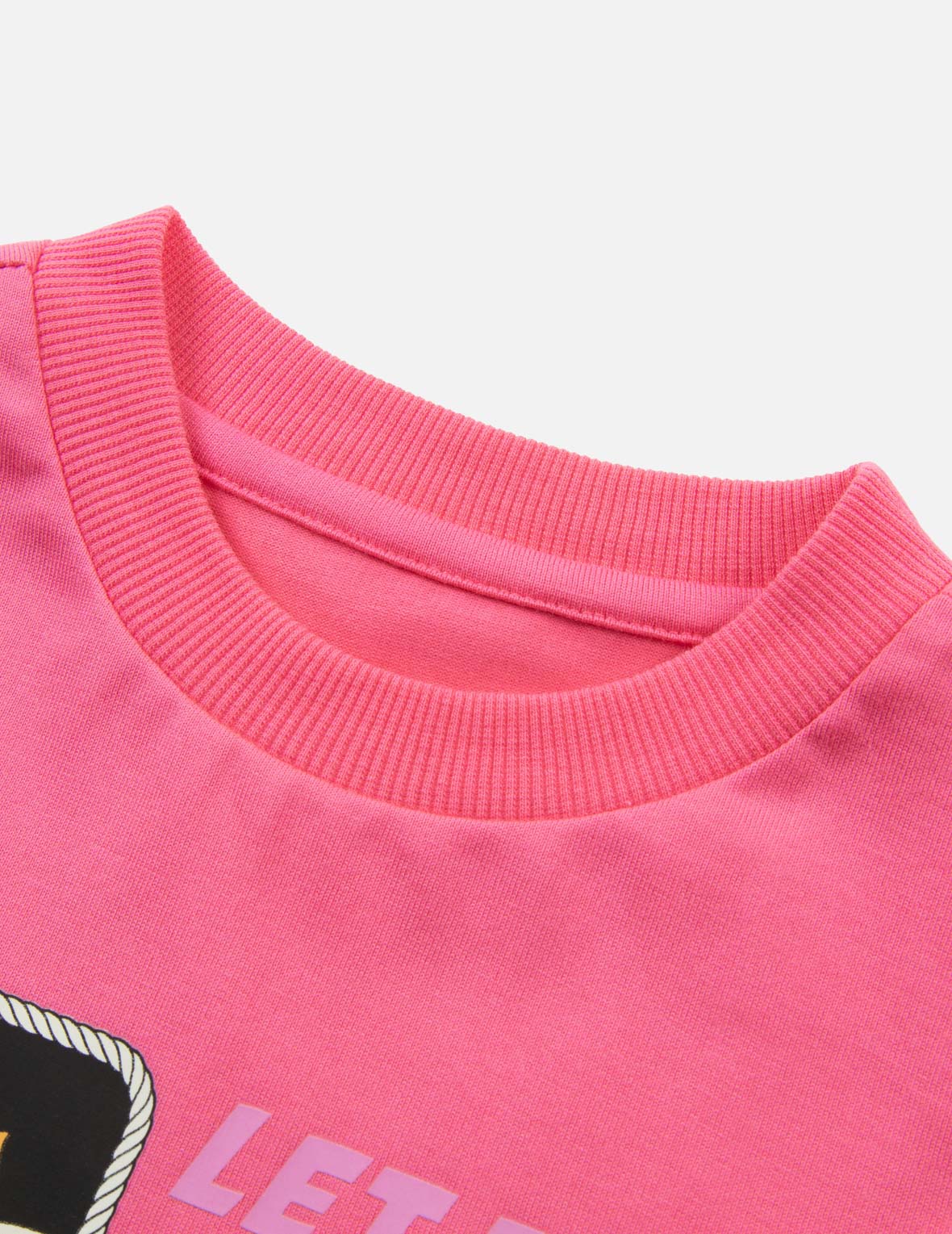 Fortune Cat and Daruma Print Regular Fit Long-Sleeve T-shirt