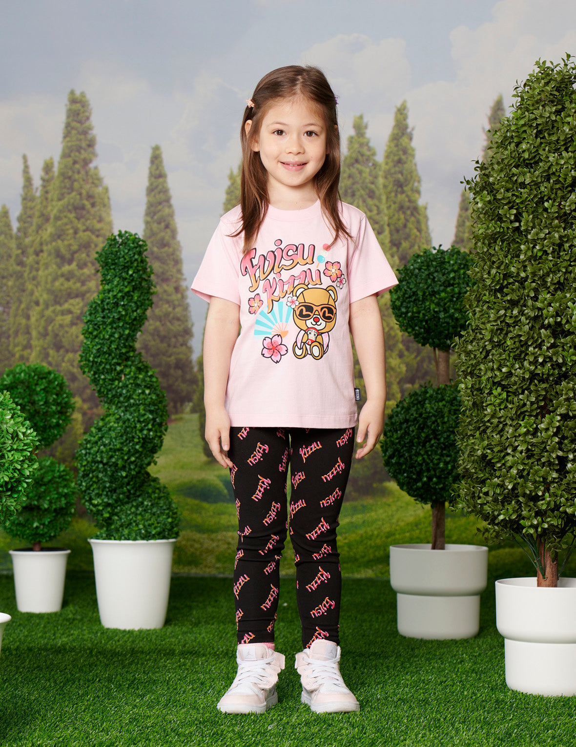 Bear in Kimono Graphic Print Regular Fit T-shirt