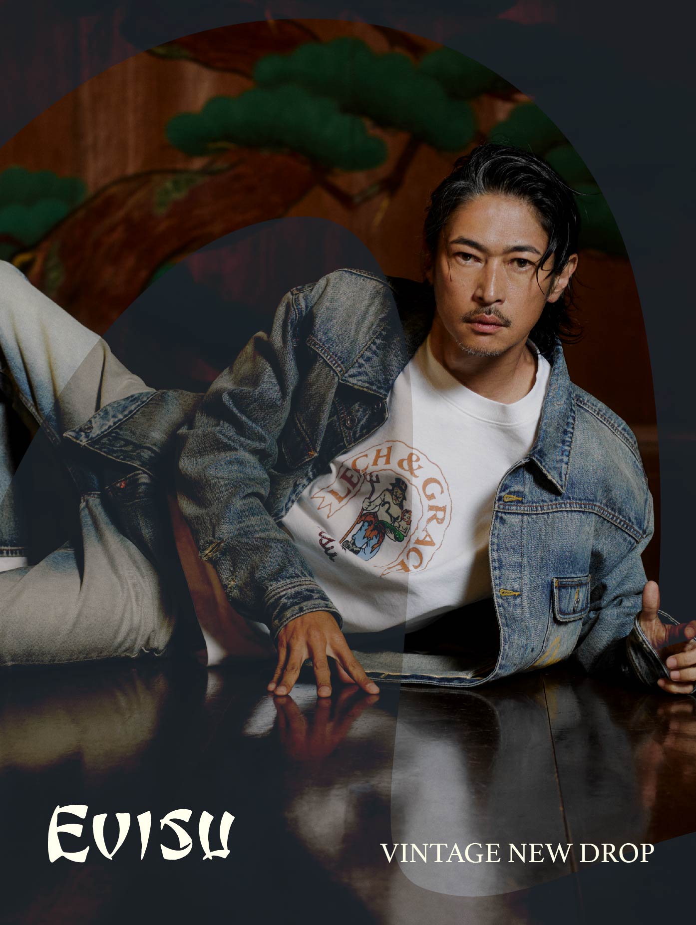 EVISU PALACE ダークブルーデニム パンツ PALACE EVISU