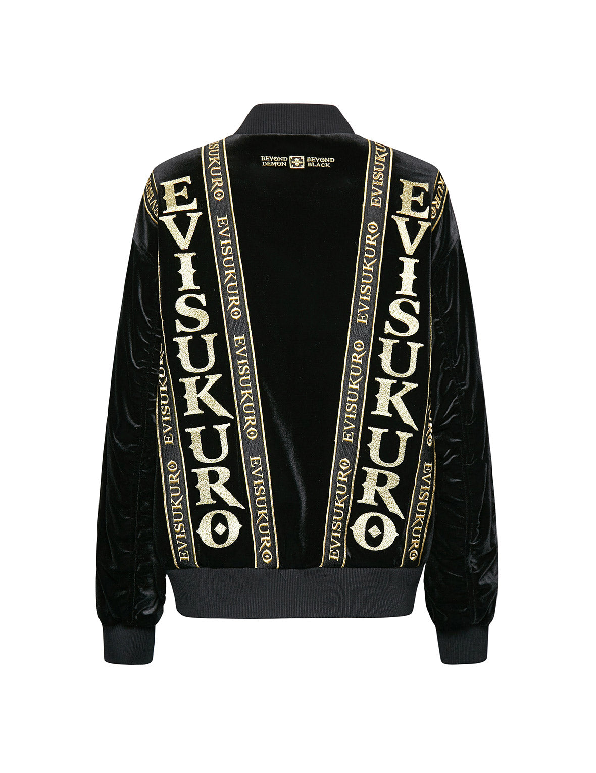 EVISU top KURO MEN'S BLACK BOMBER JACKET sz M.