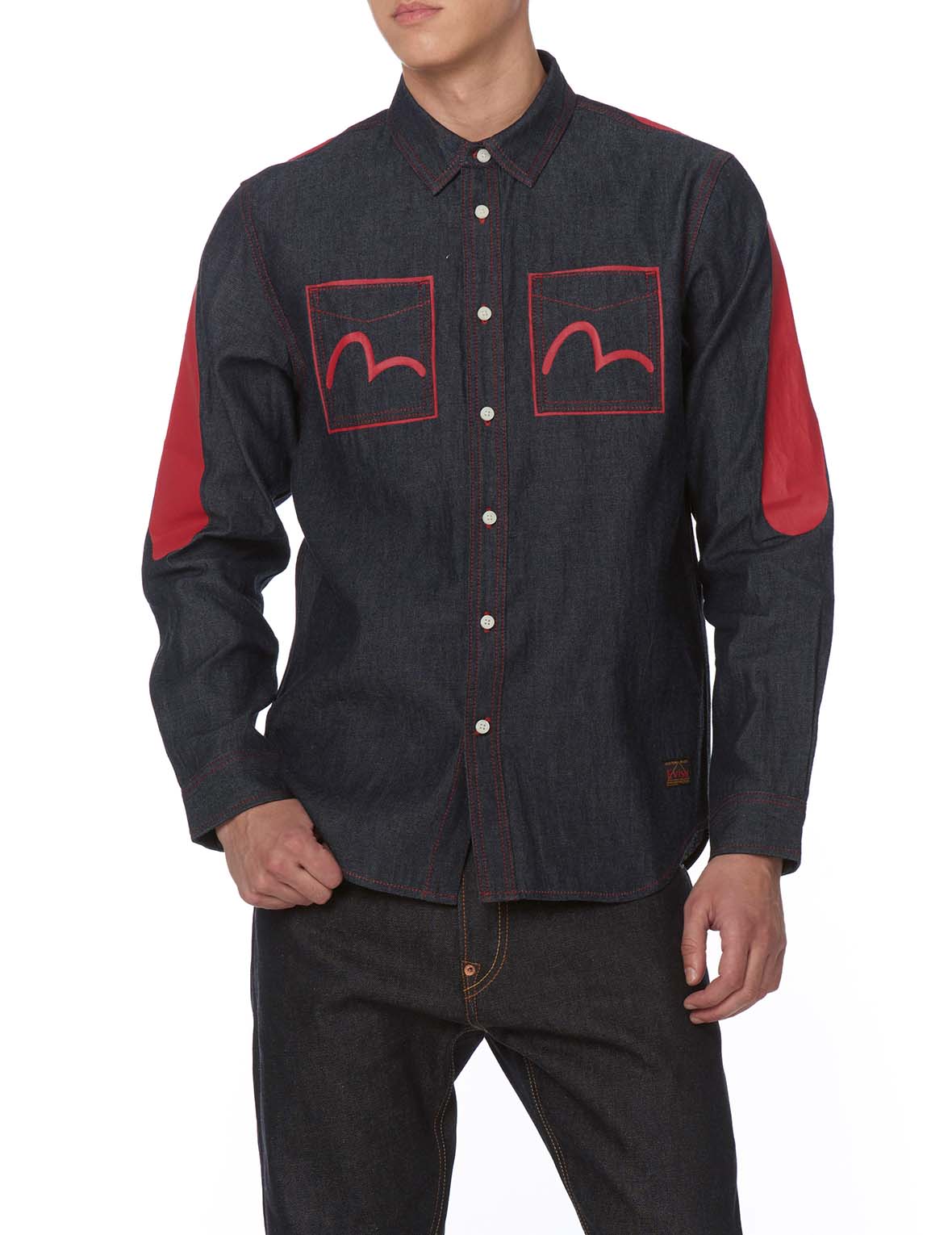 Denim Shirt with Daicock Print