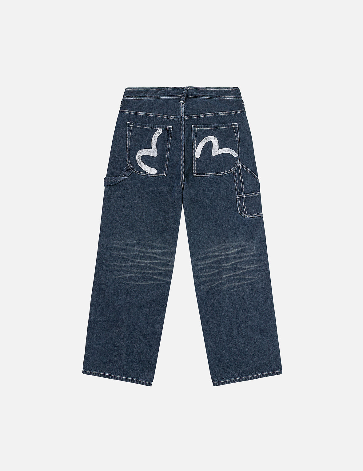 Y2K 00s EVISU Cargo Denim Pants Evisu Dragon Embroidered Y2K 