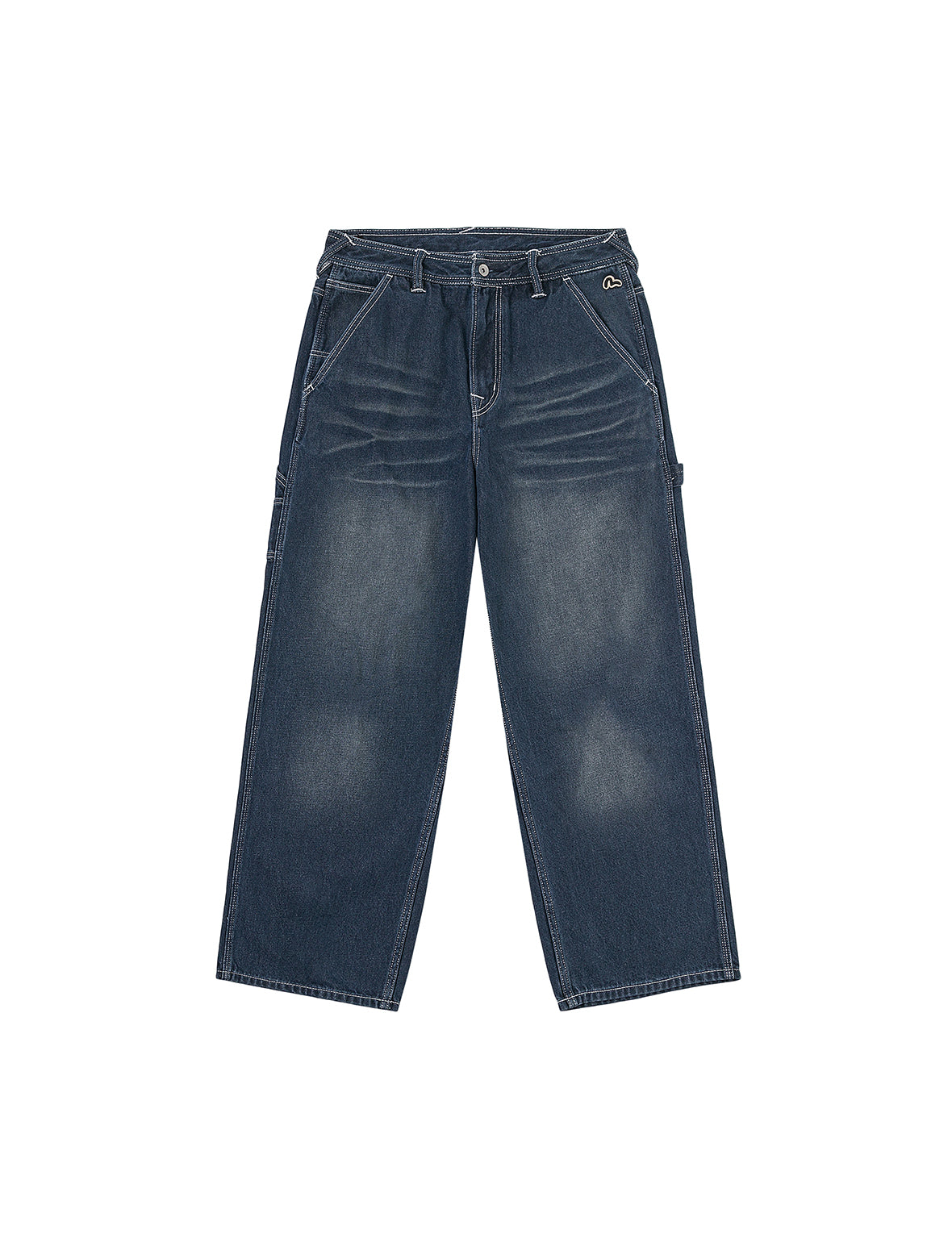 Distressed Seagull Print Loose Fit Cargo Jeans – EVISU