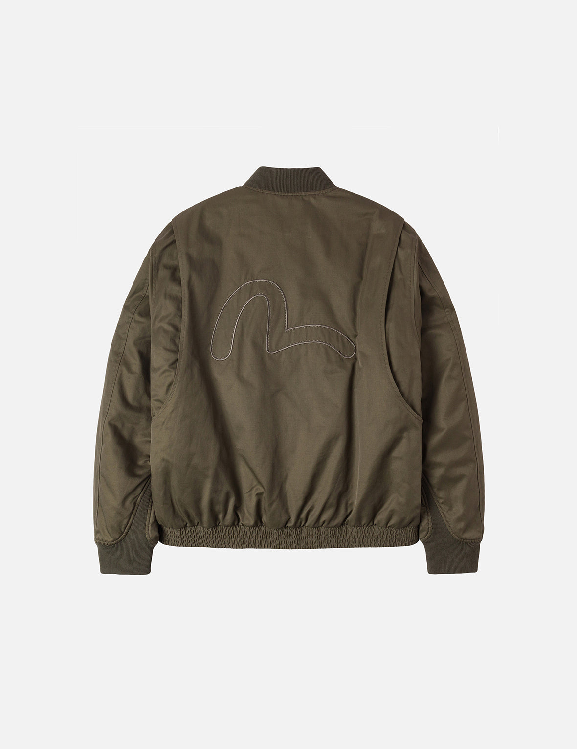 多重商标刺绣徽章常规版型夹棉飞行员外套