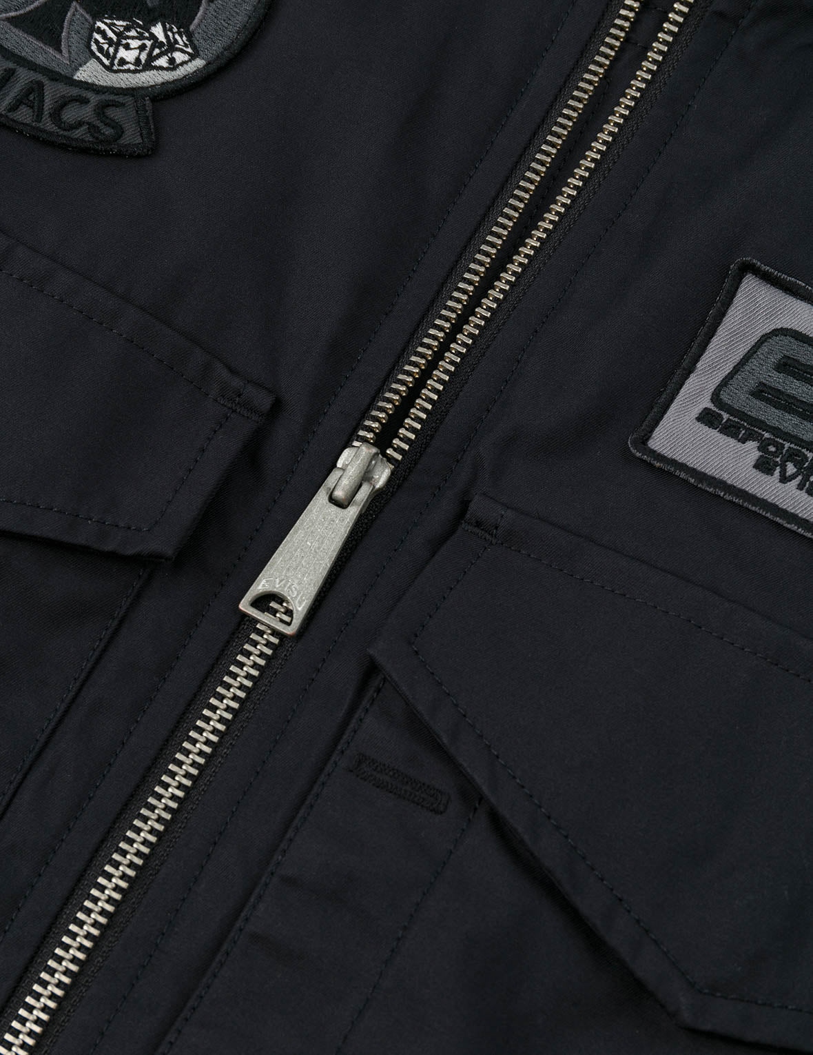 多重商标刺绣徽章常规版型夹棉飞行员外套