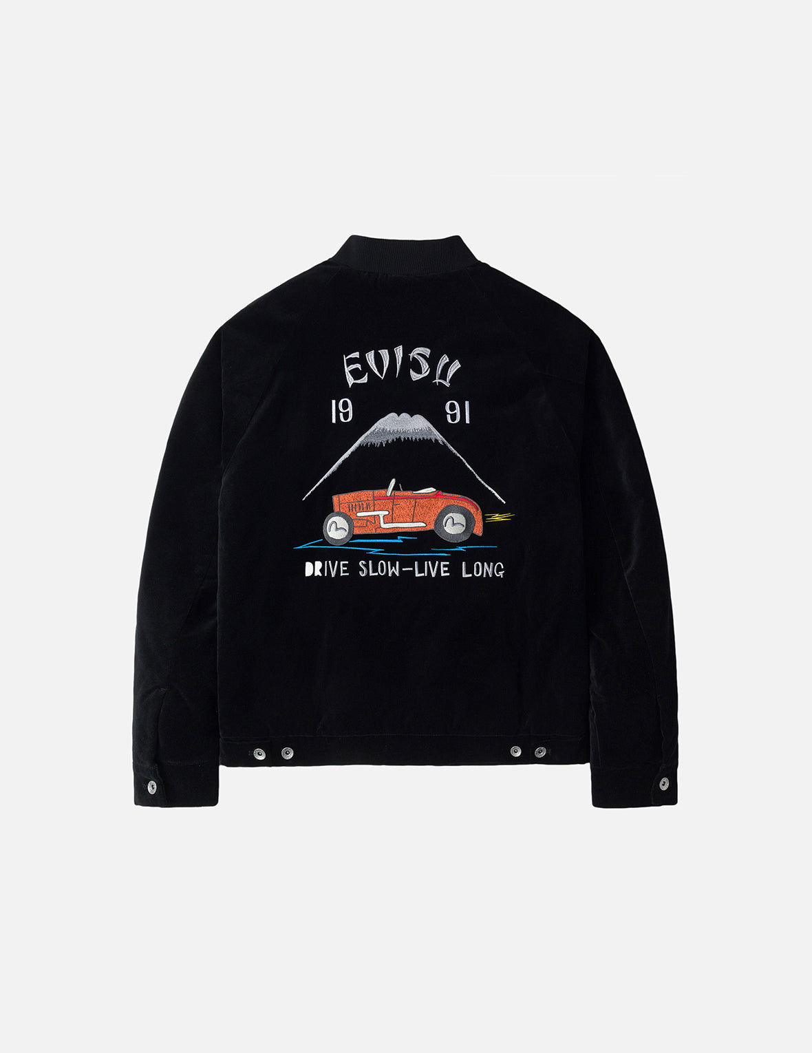 ジャケット・アウター 90s vintage souvenir jacket velvet black Vintage Sukajan Reversible Velvet Jacket Embroidered