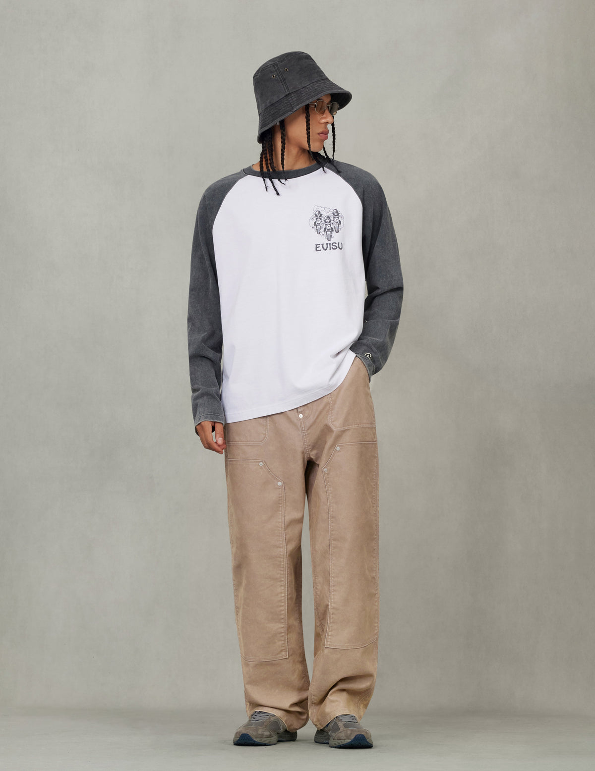 Seagull Print and Multi-Pocket Regular Fit Cargo Pants – EVISU