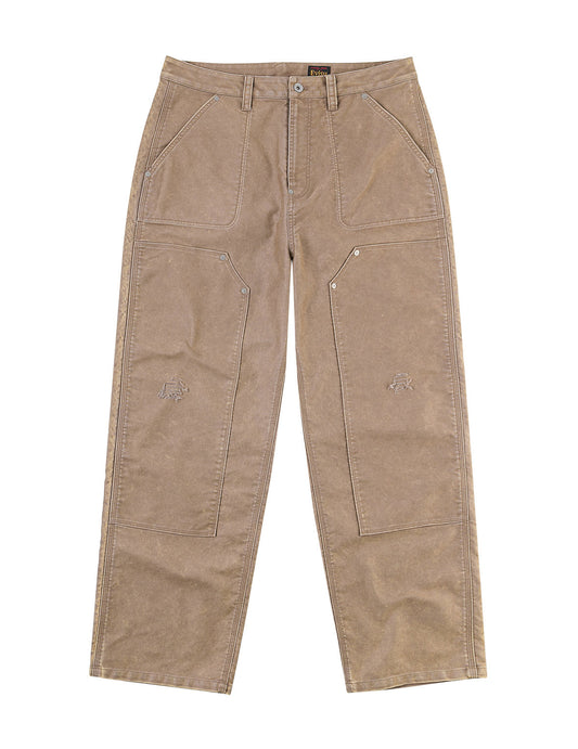 Seagull Print and Multi-Pocket Regular Fit Cargo Pants