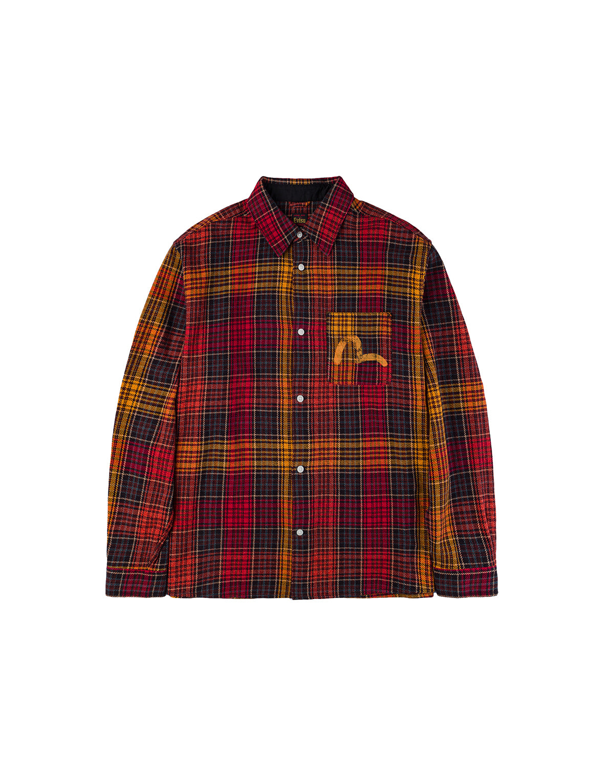 Seagull Print Regular Fit Flannel Check Shirt