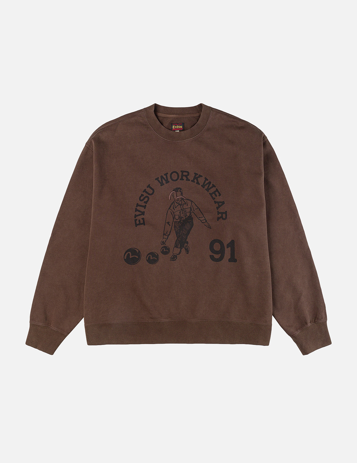 Bowling Workwear Print Relax Fit Sweatshirt – EVISU