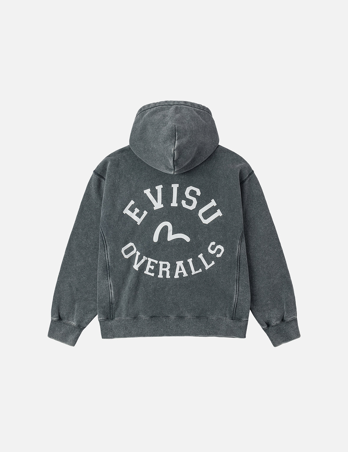 Washed Seagull and Logo Print Relax Fit Hoodie – EVISU