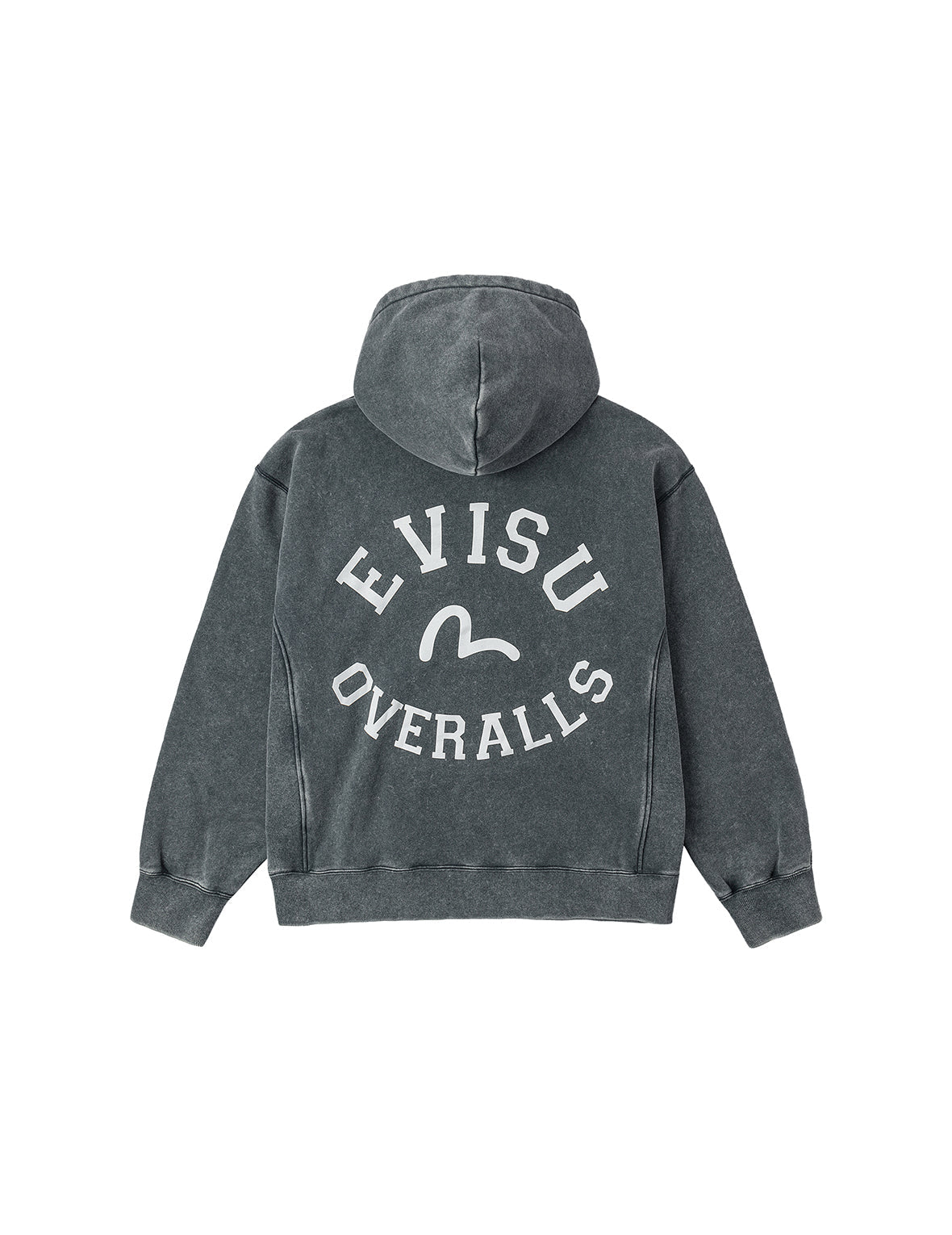 Washed Seagull and Logo Print Relax Fit Hoodie – EVISU