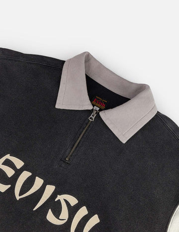 Logo Appliqué Regular Fit Half-Zip Color-Blocking Sweatshirt