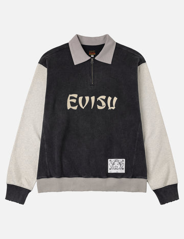 Logo Appliqué Regular Fit Half-Zip Color-Blocking Sweatshirt