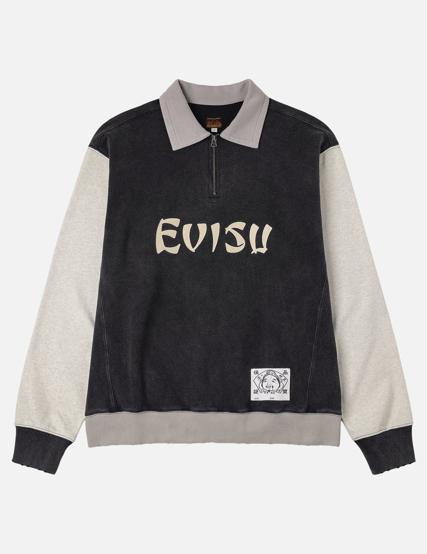 Logo Appliqué Regular Fit Half-Zip Color-Blocking Sweatshirt