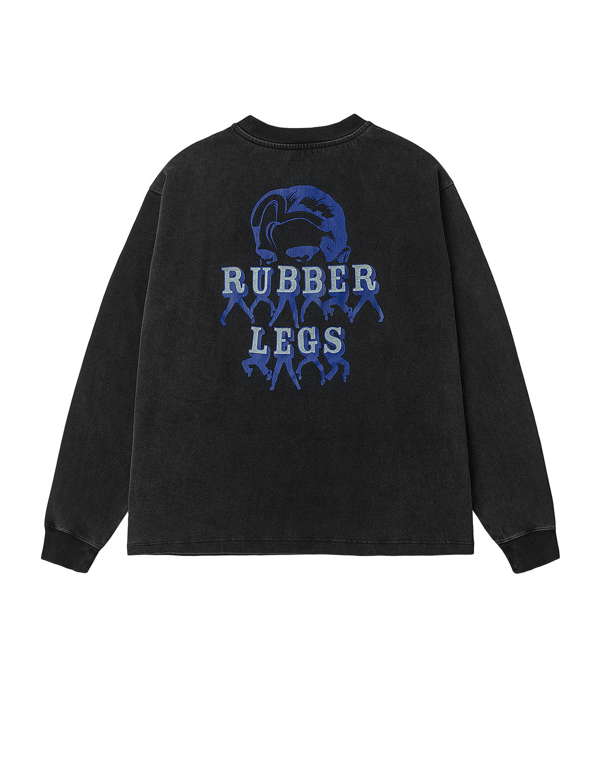 Seagull and Rubber Legs Print Relax Fit Long-sleeve T-shirt