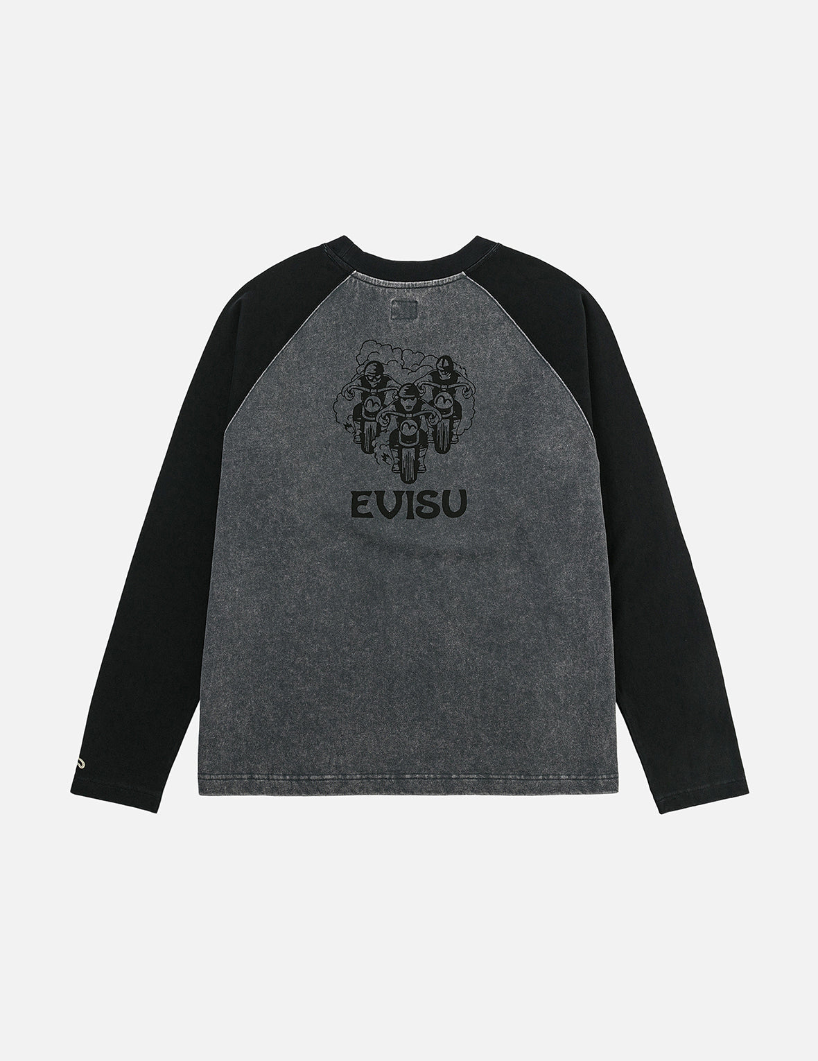 トップス archive attachment Backprint long sleeve Retro Motocross Print Relax Fit Long-sleeve T-shirt – EVISU