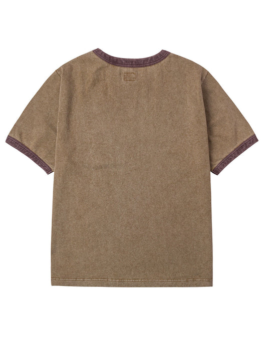 EVISU Workwear Print Relax Fit Ringer T-shirt