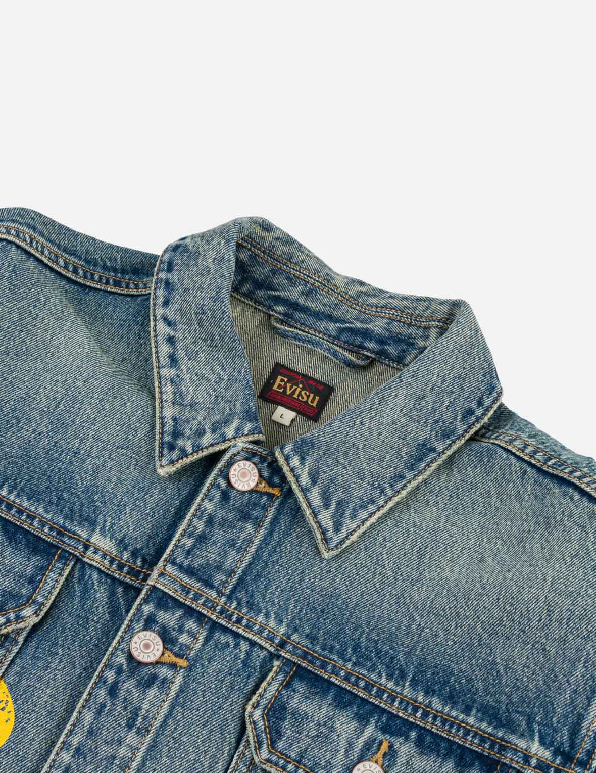 Evisu Logo Print Denim Work Jacket – EVISU