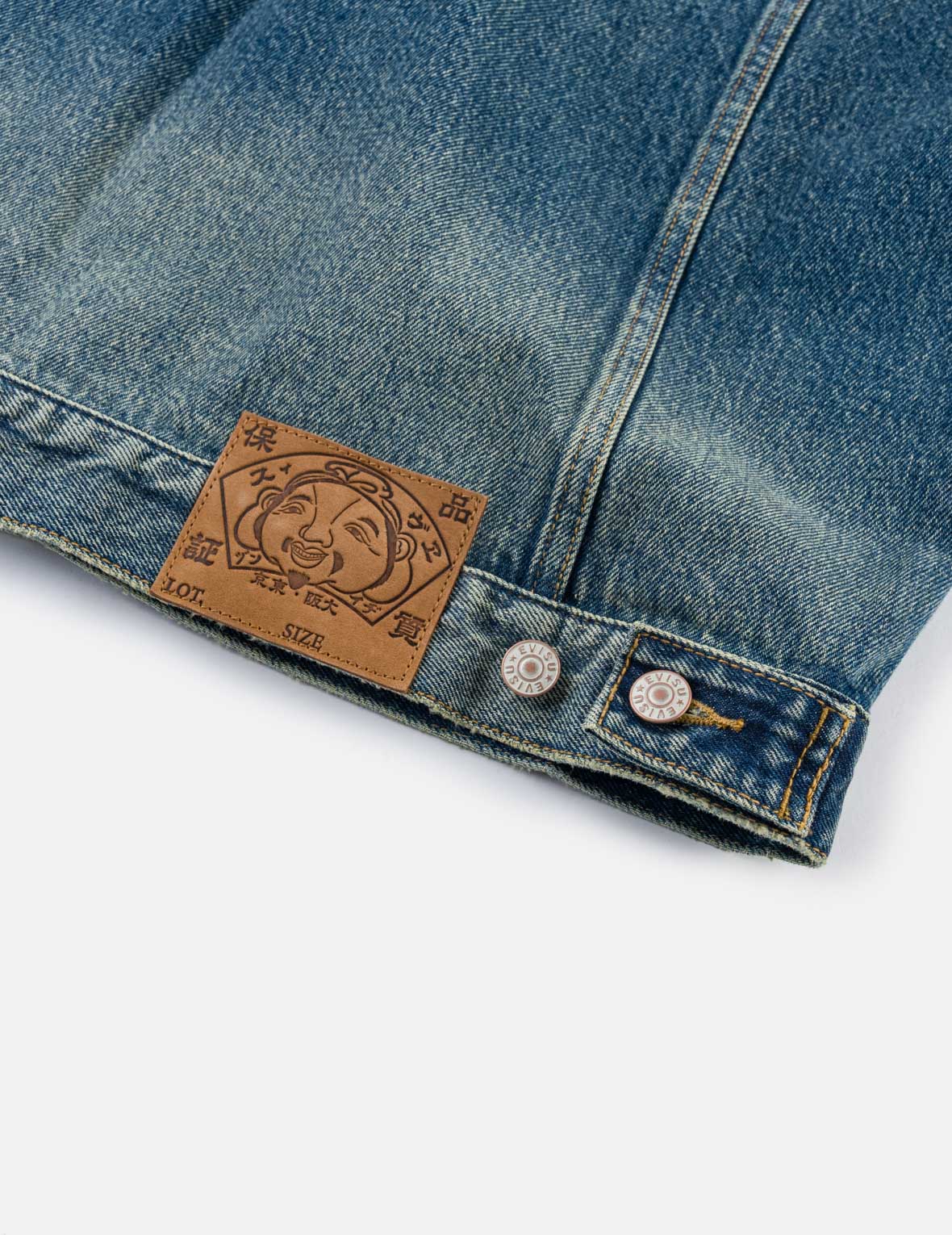 Evisu Logo Print Denim Work Jacket