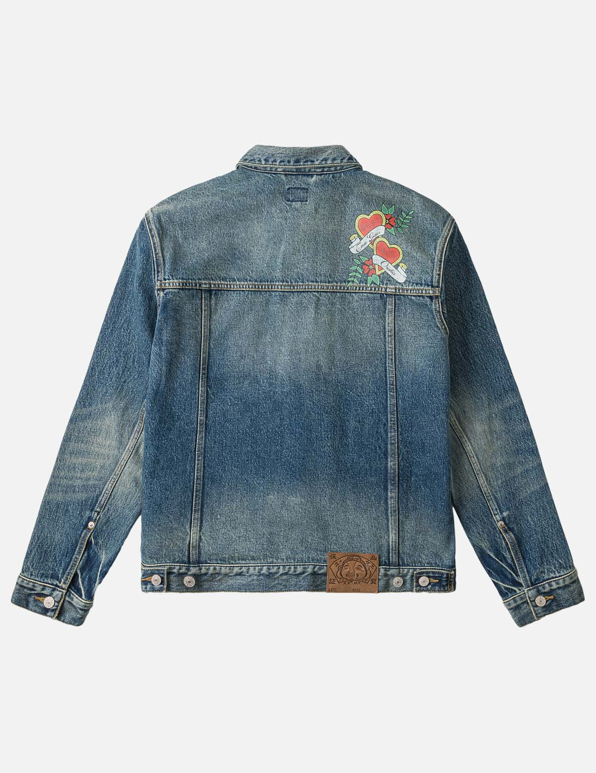 Evisu Logo Print Denim Work Jacket