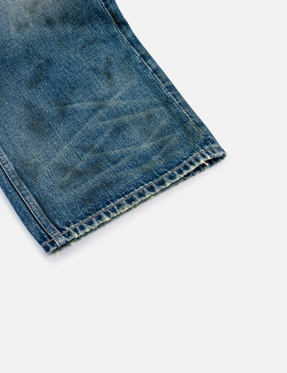 Oil Stain Evisu Logo Loose Fit Jeans
