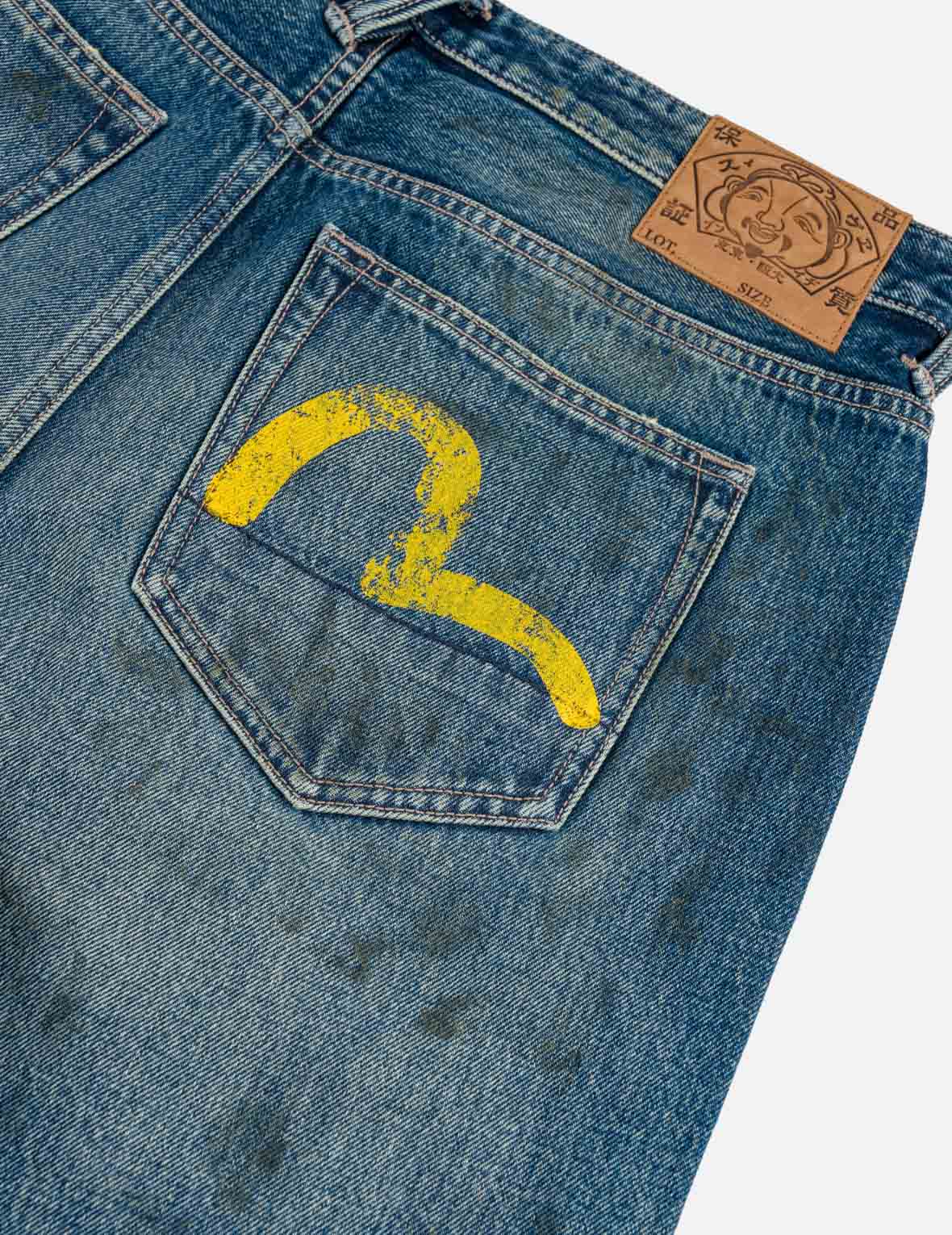 Oil Stain Evisu Logo Loose Fit Jeans – EVISU