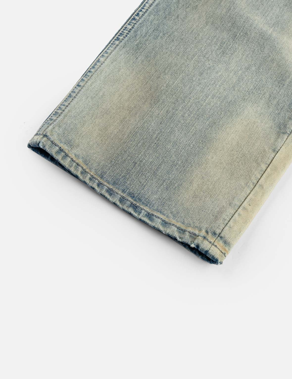 Vintage Washed Distressed Heart Print Jeans