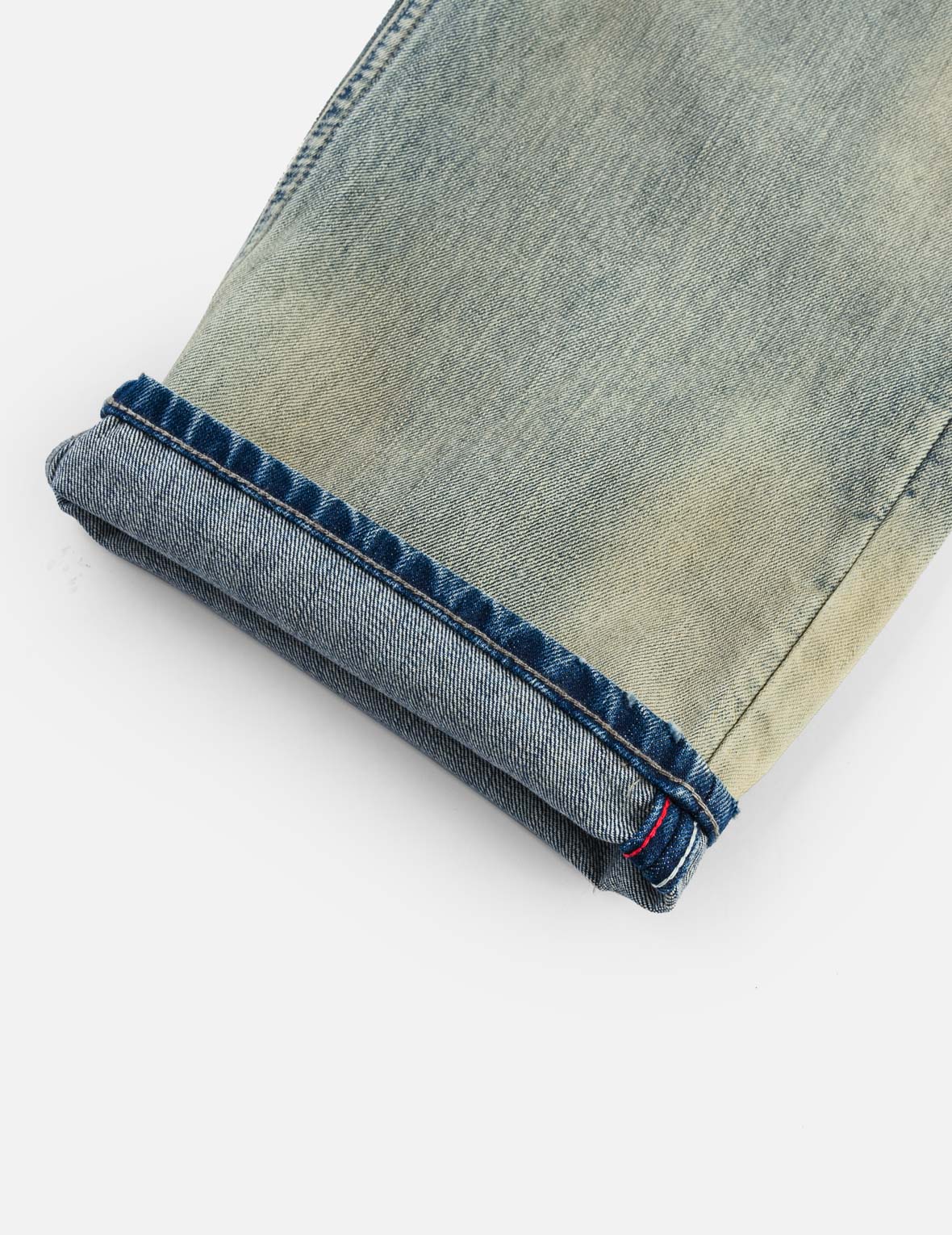 Vintage Washed Distressed Heart Print Jeans
