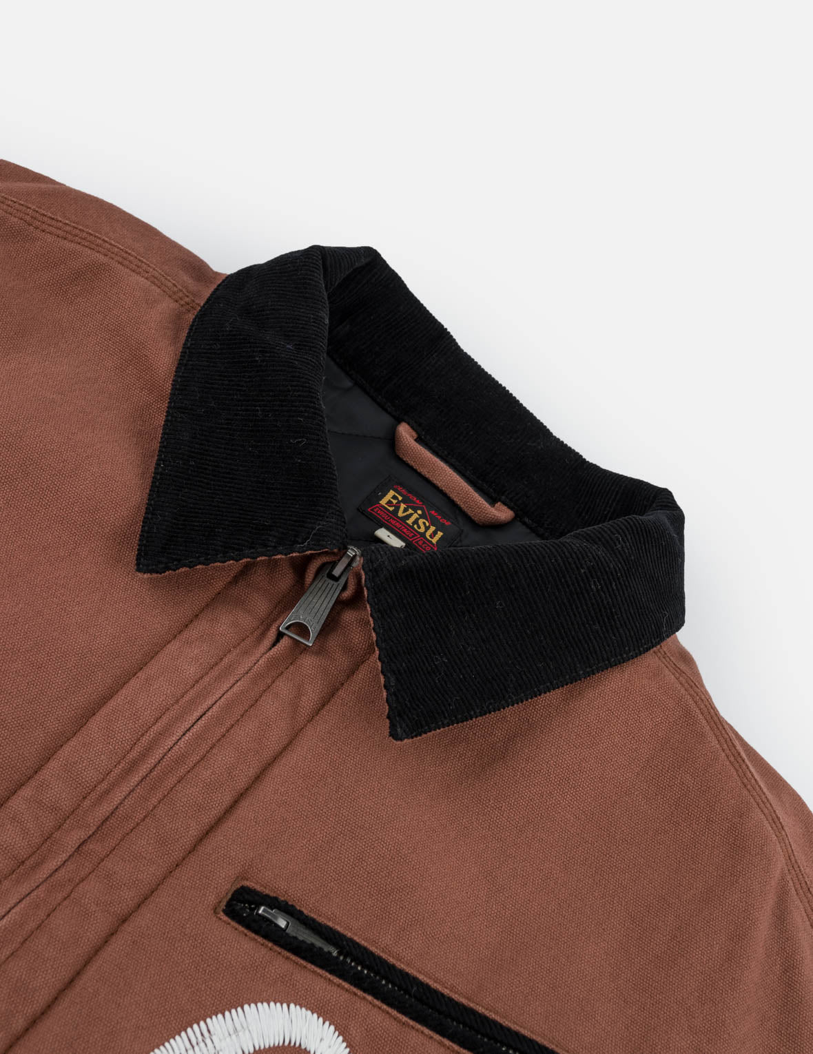 Light Padded Brown Canvas Work Jacket