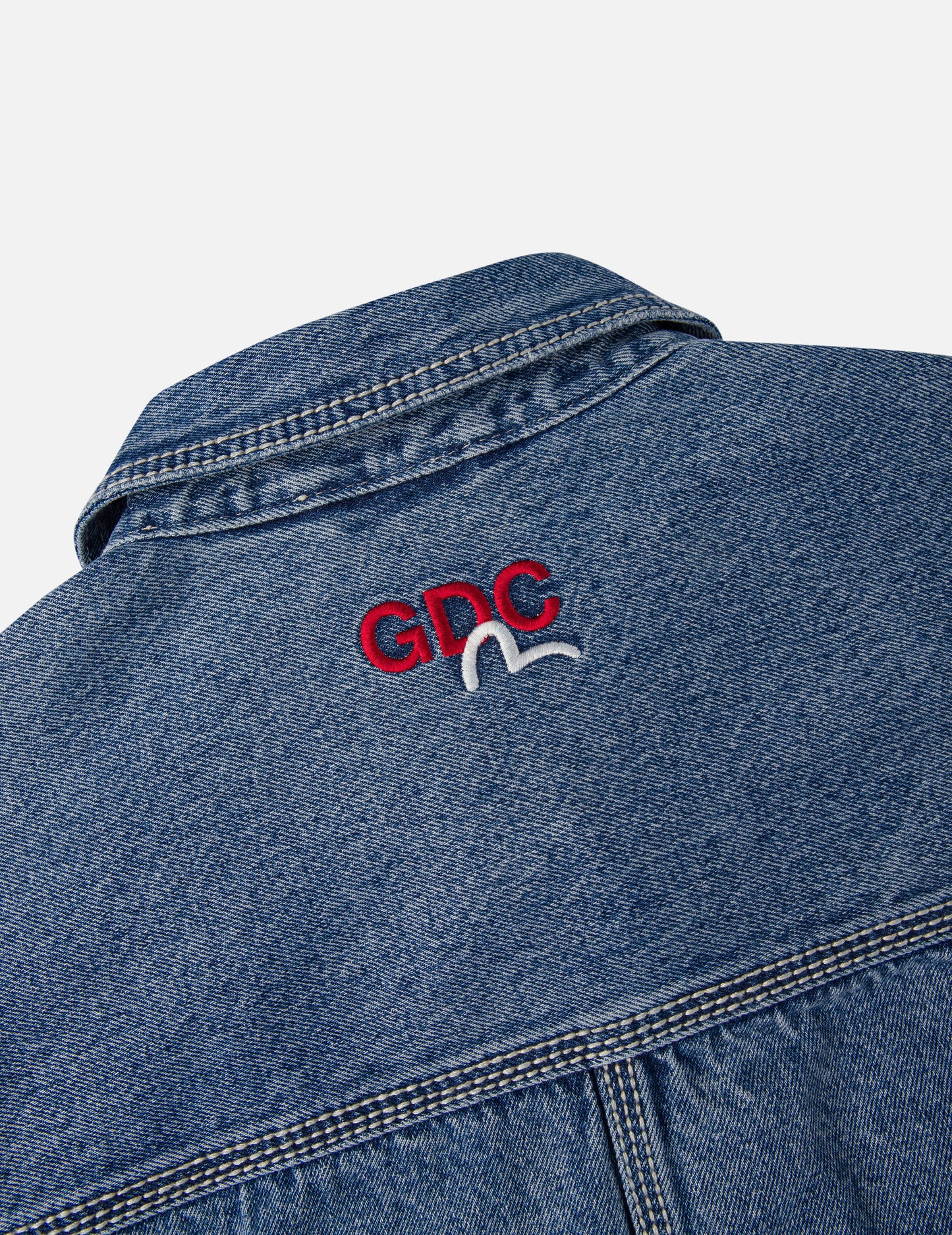 EVISU X GDC 刺绣宽版休闲牛仔工装外套