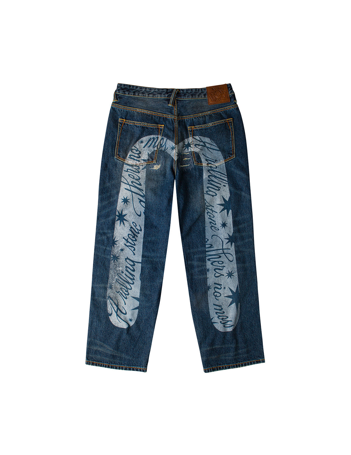  EVISU X GDC 大M印花宽版休闲牛仔裤