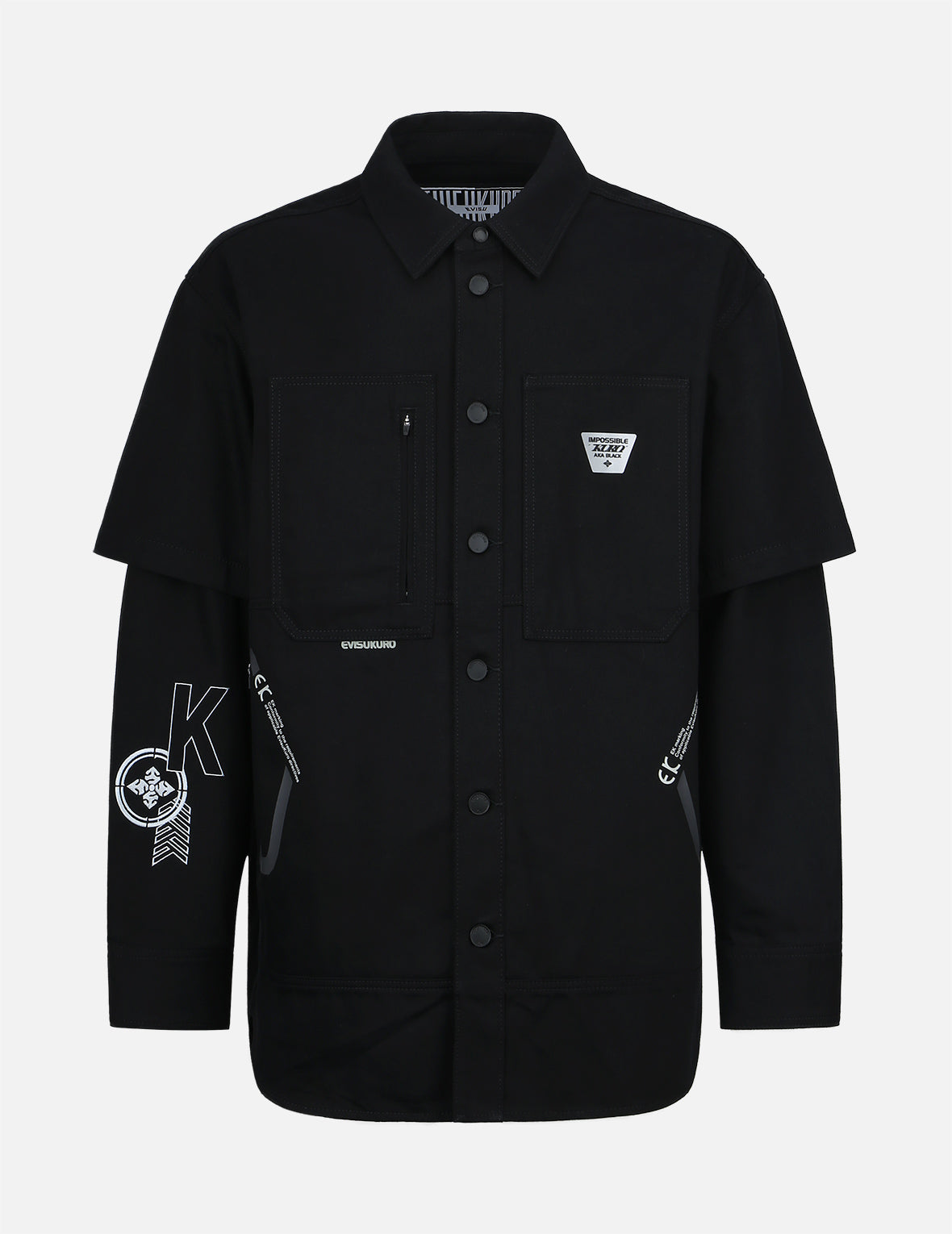 Neon Splash Seagull Print Denim Overshirt – EVISU
